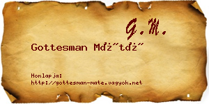 Gottesman Máté névjegykártya